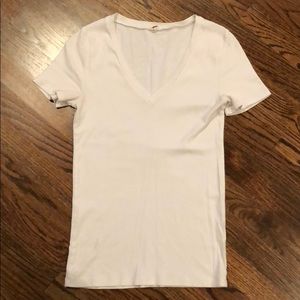 White JCrew V-Neck